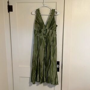 Jonathan Martin Green midi dress